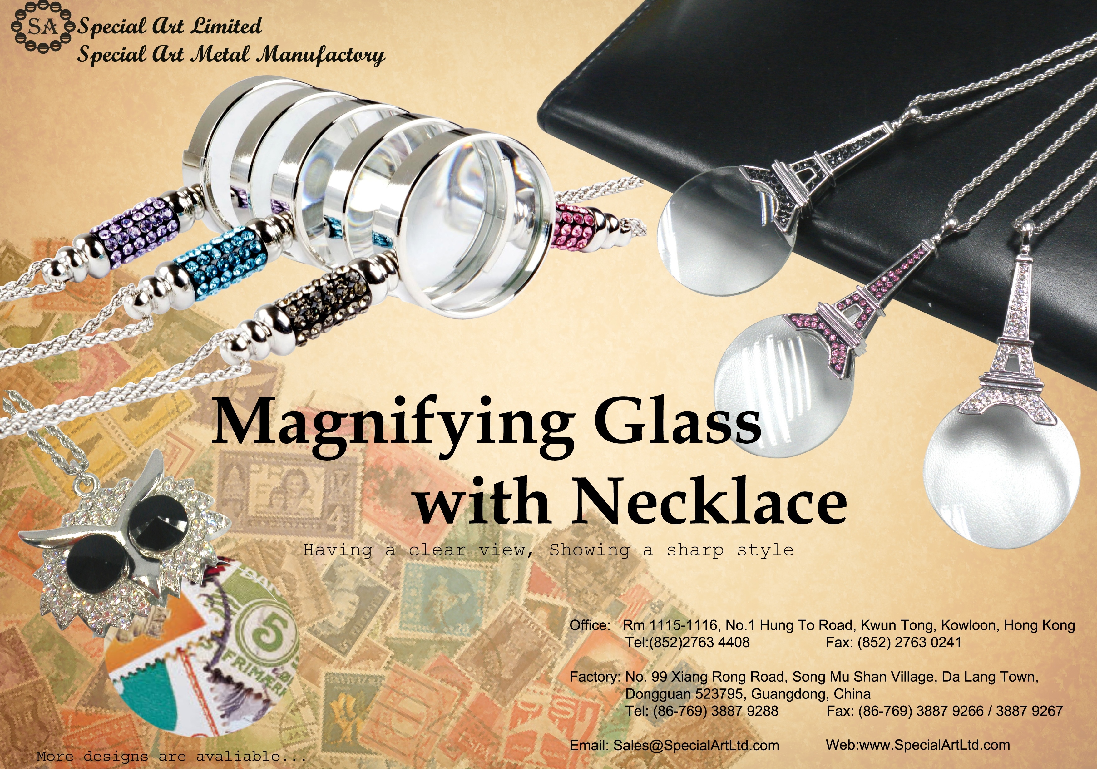 Magnifying Glass with Necklace